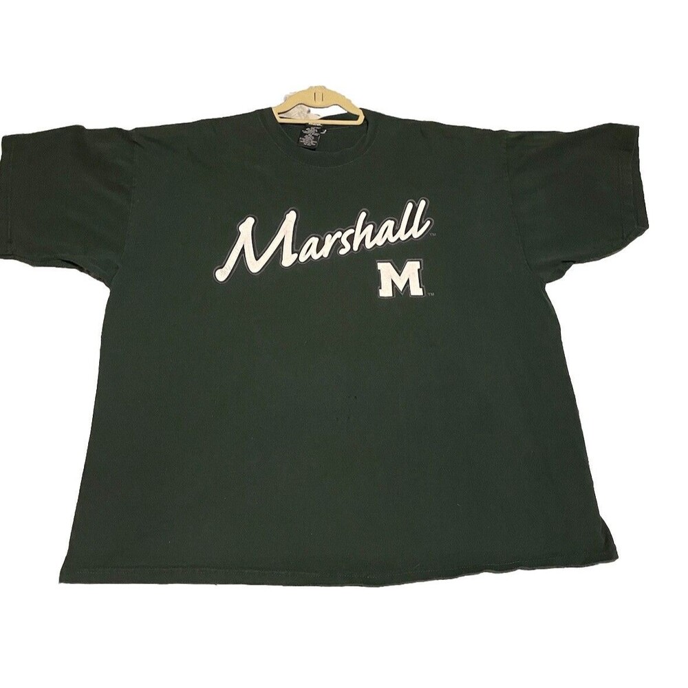 Vintage 90s Marshall University Sz 3X Mens Starter Shirt NCAA College XXXL Green